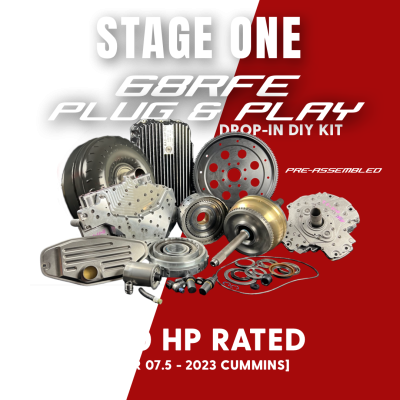Stage 1 68RFE DIY Plug & Play - 500 HP MAX This is the simplest DIY kit on the market! We have taken all the guesswork on how to rebuild your 68RFE. Everything that can be pre-assembled we have done.