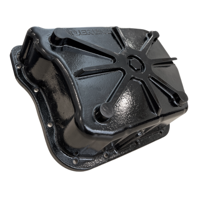 The Goerend 47/48RE transmission pan is constructed of lightweight cast-aluminum for efficient heat dissipation, durability, and holds 2.5 quarts more fluid than OE.