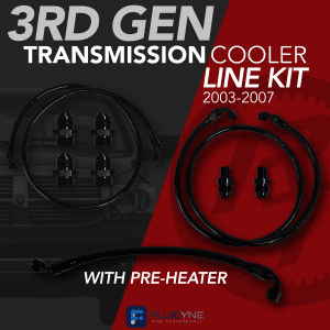 FLUIDYNE 3RD GEN COOLER LINE KIT - WITH PRE-HEATER (03-07 48RE)