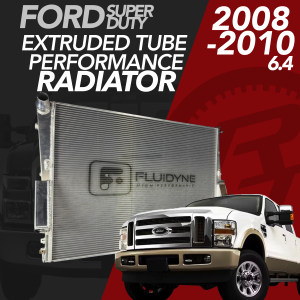 2008-2010 Ford 6.4L F250 F350, F450 Powerstroke Diesel 6 Row Extruded Tube Aluminum Radiator