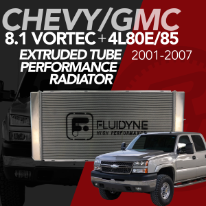 2001-2007 Chevy/GMC 2500 3500 8.1L 4L80E/4L85 High Performance 4 Row Radiator